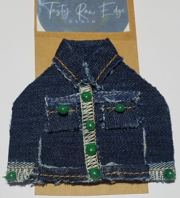 Image of Tasty Raw Edge Denim “Indigo Two” Lil Denim Jacket