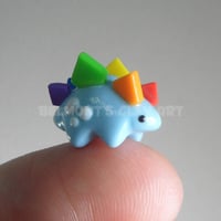 Image 2 of Blue "kawaii" Colorful Stegosaurus