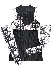 Image 2 of TERROR VISION - Paranoid’ black mesh dress