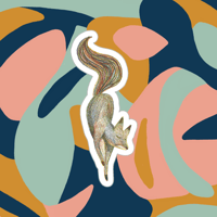 Image 1 of Sticker Renard Multicolore