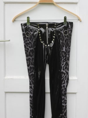 Image of SAMPLE SALE - Kultchen Heavy Zipper Wildcat Pants in grey with rivets (Size S)