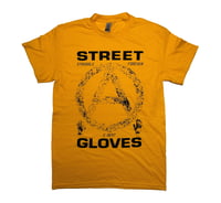 STRⒺET GLOVES Gold T-Shirt