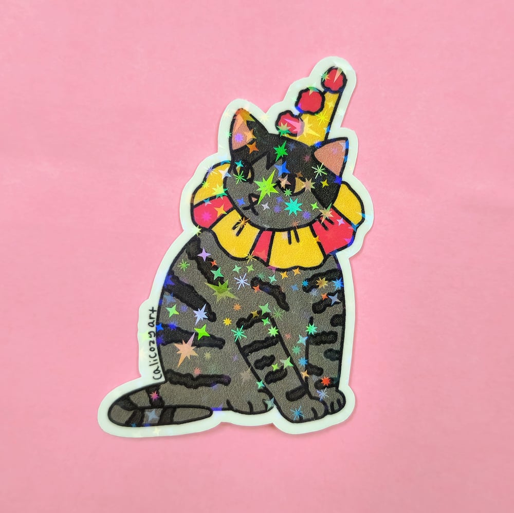 Image of Clown Kitty Sticker #2
