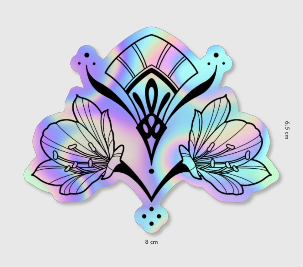 Image of Stickers Holographique Fleurs