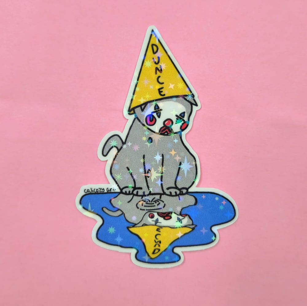 Image of Dunce Kitty Sticker