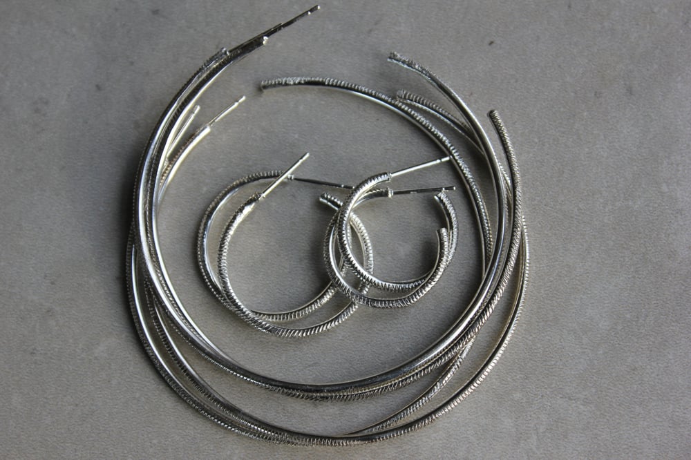 Image of Textured Hoops small, medium, or large