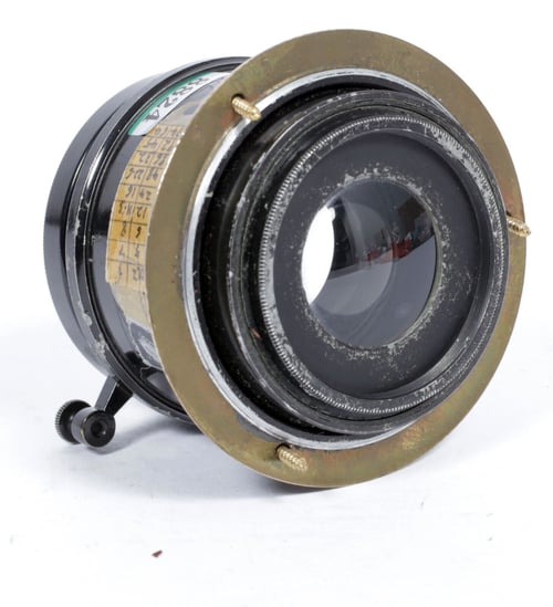 Image of Busch Bis Telar Series II G. Rathenow 270mm F7 lens brass vintage + flange #8824