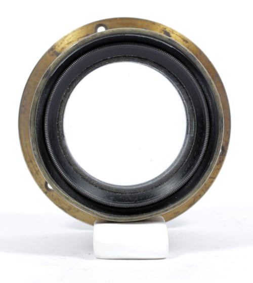 Image of G Gennert Rapid Rectilinear No. 3 (240mm) F5.5 lens brass vintage + flange #8826