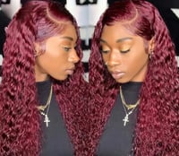 Image 1 of Burgundy  Loose Deep Wave Lace Wig 