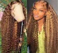 Image 2 of Highlight Deep Wave Lace Front Wig 13x4
