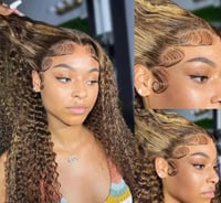 Image 3 of Highlight Deep Wave Lace Front Wig 13x4