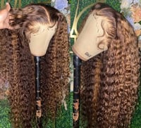 Image 1 of Highlight Deep Wave Lace Front Wig 13x4