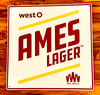 AMES LAGER Tin Tacker Craft Beer Sign