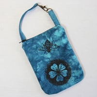 Image 1 of Pollination - teal blue - phone utility purse