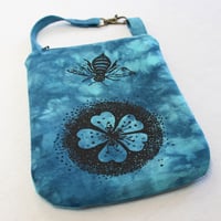 Image 3 of Pollination - teal blue - phone utility purse