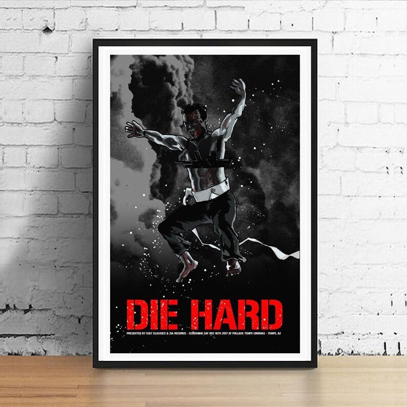 Die Hard  - 11 x 17 Limited Edition Giclee Poster Print
