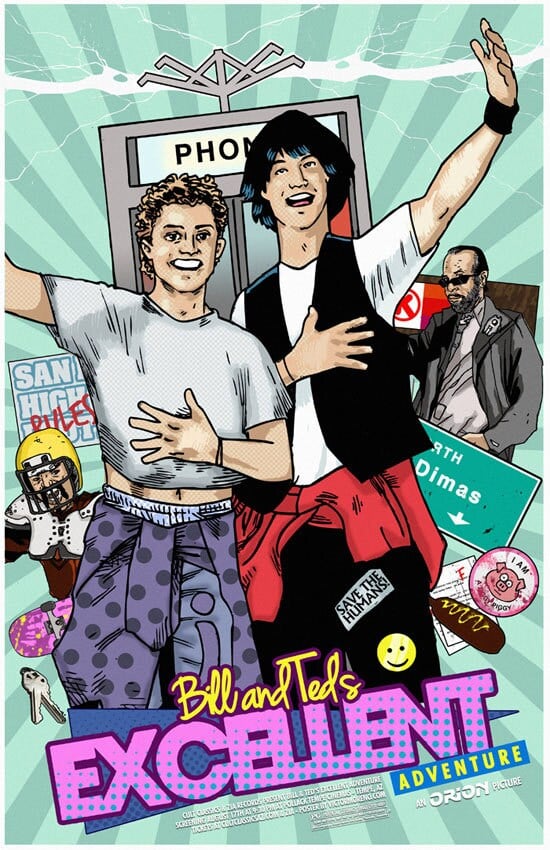 Bill and Ted's Excellent Adventure - 11 x 17 Limited Edition Giclee Poster Print