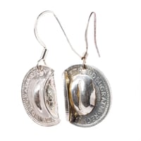 Image 2 of Earrings | Diggers Sixpence | Pierced