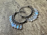 Image 3 of Moonstones Hoops earrings n218