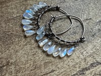 Image 2 of Moonstones Hoops earrings n218