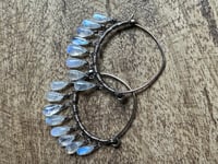 Image 1 of Moonstones Hoops earrings n218