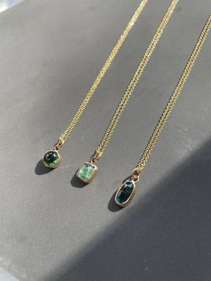 Teal Tourmaline Drop 