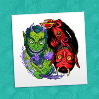Image 1 of Krampus Kristmas card and sticker