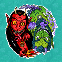 Image 2 of Krampus Kristmas card and sticker