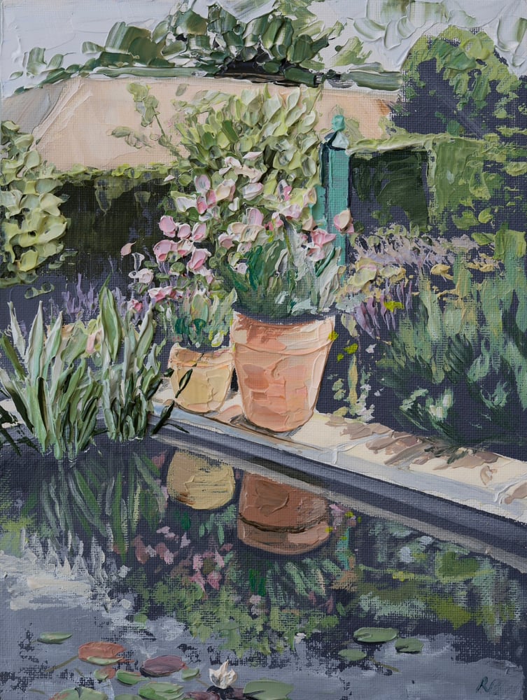 Image of POTS BY THE LILY POOL - GICLÉE PRINT