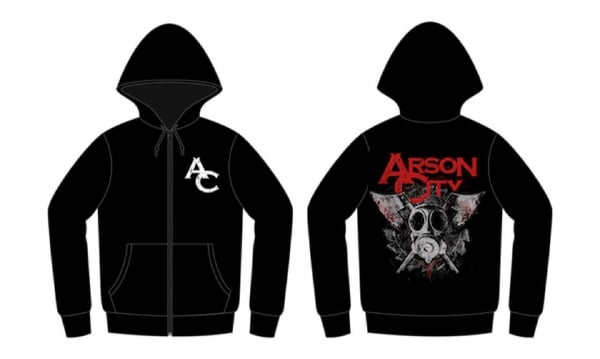 Image of Gas Mask/Axes Zip Up Hoodie