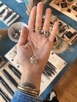 Image of ‘Meteor’ organic cast pewter necklace