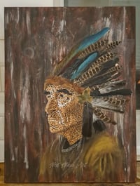 'Little Blue Feather' Original 