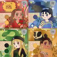 HOGWARTS HOUSES PRINTS A5