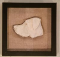 Image 1 of Labrador on Hessian
