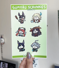 Image 5 of Genshin Scrunklies Vinyl Sticker Sheets