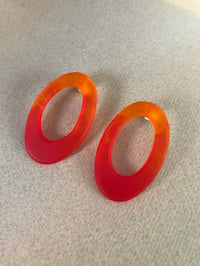 Image 2 of two tone hoops (multiple options)