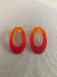 Image 1 of two tone hoops (multiple options)