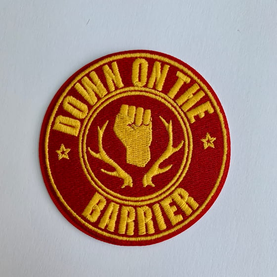 Image of DOWN ON THE BARRIER PATCH - 8 cm