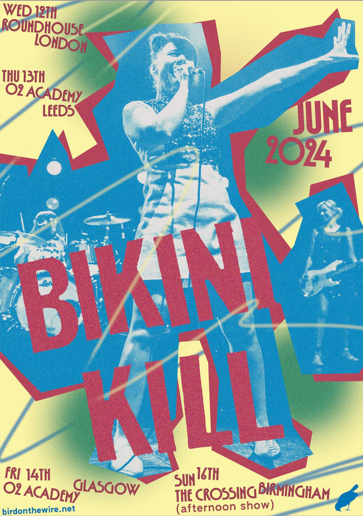 Bikini Kill 2024 tour poster