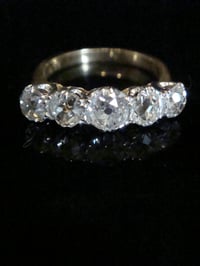 Image 1 of EDWARDIAN 18CT OLD CUT 5 STONE DIAMOND RING APPROX 1.70CT VS2 H-J COLOUR
