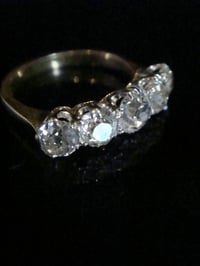 Image 2 of EDWARDIAN 18CT OLD CUT 5 STONE DIAMOND RING APPROX 1.70CT VS2 H-J COLOUR