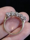 EDWARDIAN 18CT OLD CUT 5 STONE DIAMOND RING APPROX 1.70CT VS2 H-J COLOUR