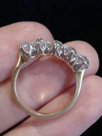 Image 3 of EDWARDIAN 18CT OLD CUT 5 STONE DIAMOND RING APPROX 1.70CT VS2 H-J COLOUR