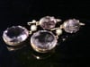 VERY LARGE VICTORIAN 9CT NATURAL AMETHYST YELLOW GOLD EARRINGS FINE QUALITY