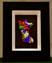Image 1 of Twisted Torso in Red/Blue/Green/Silver & Black Velvet