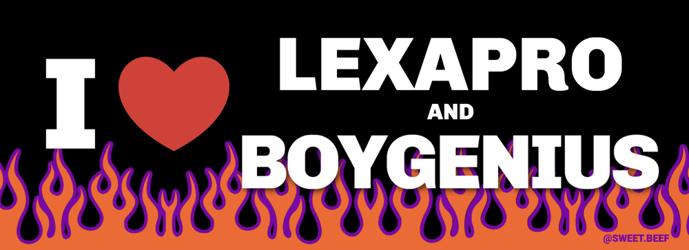 I Love Lexapro and Boygenius Bumper Sticker