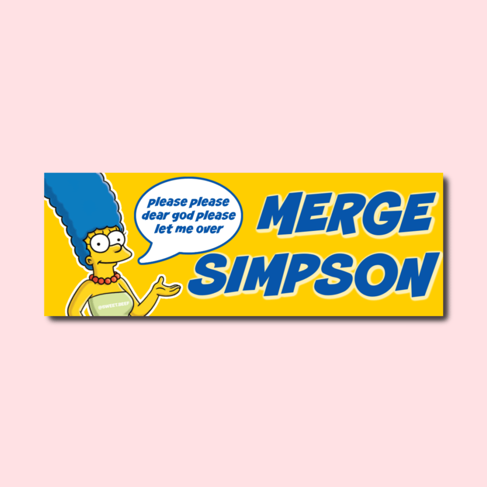 Merge Simpson Bumper Sticker