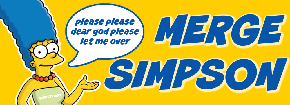 Merge Simpson Bumper Sticker