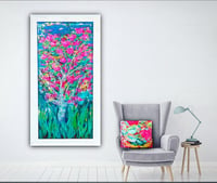 Image 2 of Bird in a Blossom Tree Print