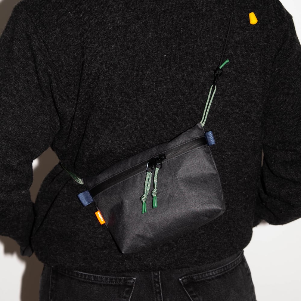 Image of Petite Sacoche/Small Satchel - Gris/Vert